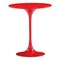 Modern Home 22.75&#x22; Red Solid Glossy Round Side Table